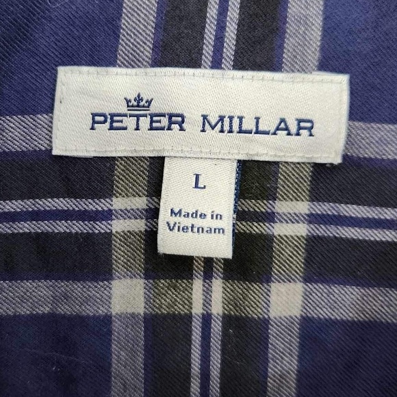 Peter Millar Blue Button Down Men’s Shirt Size Large - Picture 5 of 7